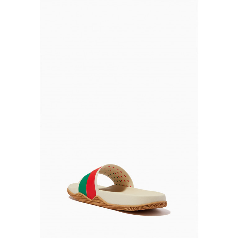 Gucci - Interlocking G Slide Sandals White
