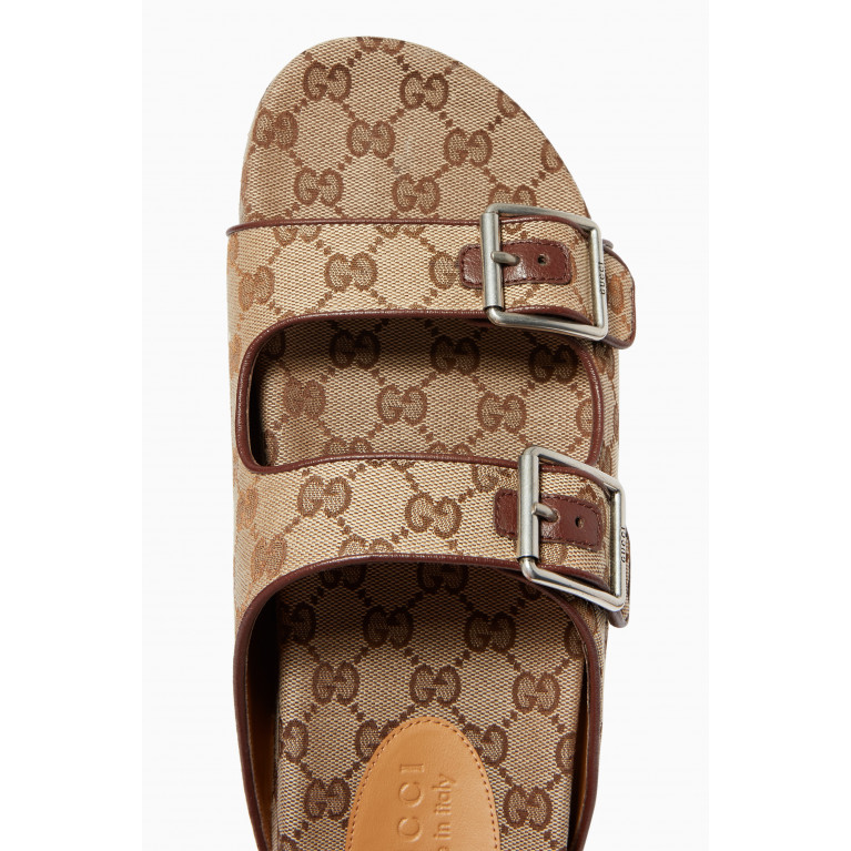 Gucci - Slide Sandals with Straps in Original GG Canvas