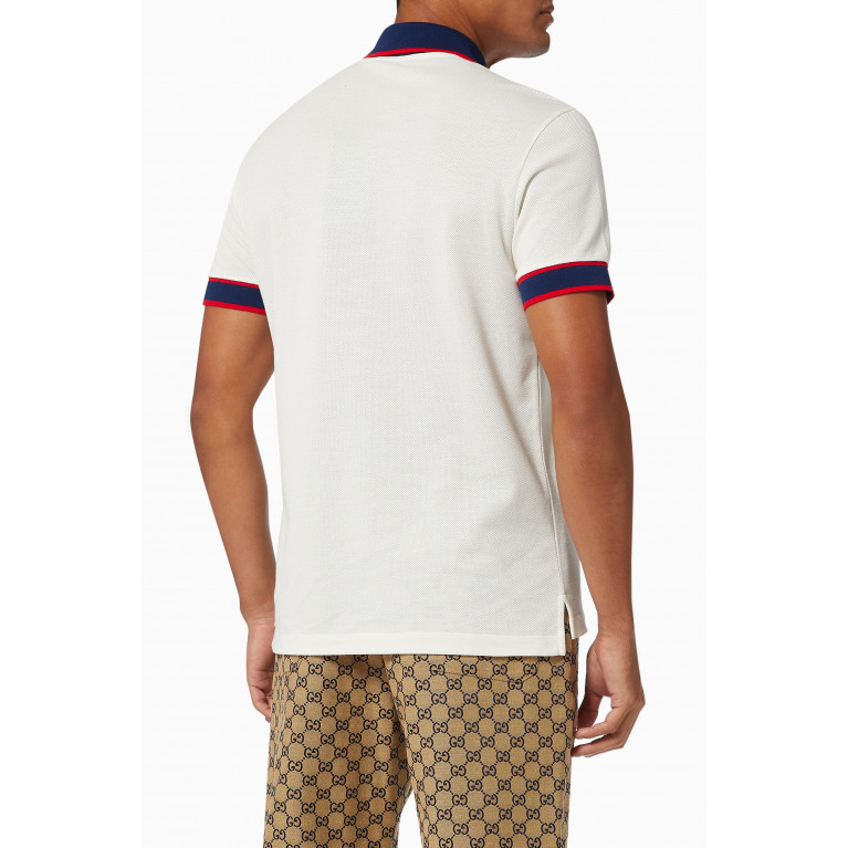 Gucci - Interlocking G Polo Shirt in Cotton Piquet White