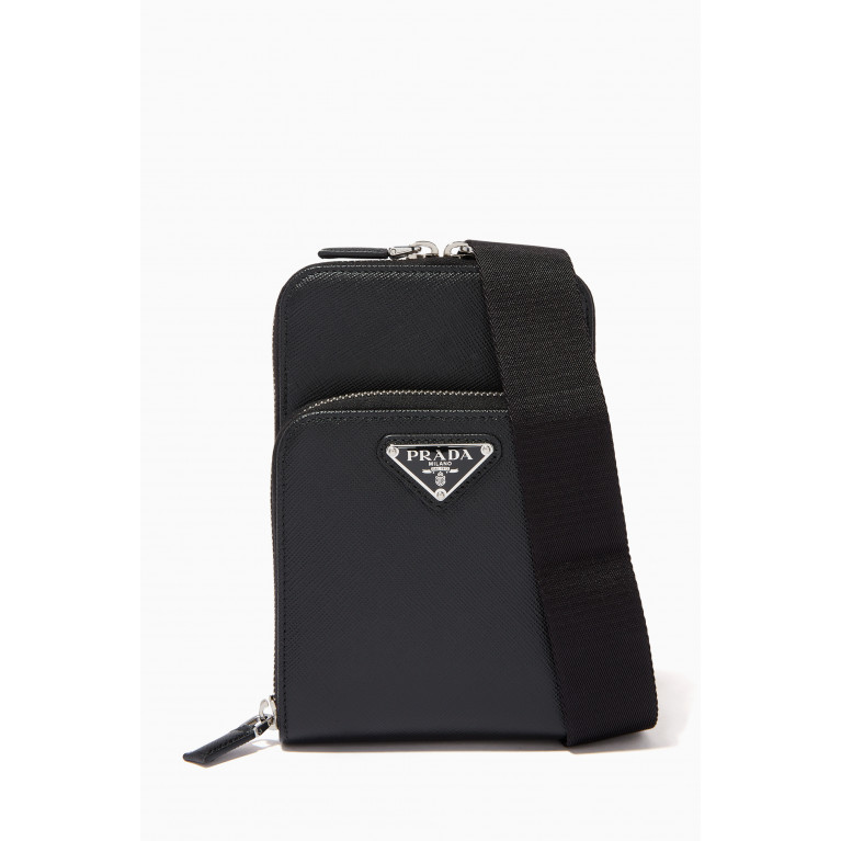 Prada - Triangle Logo Smartphone Case in Saffiano Leather