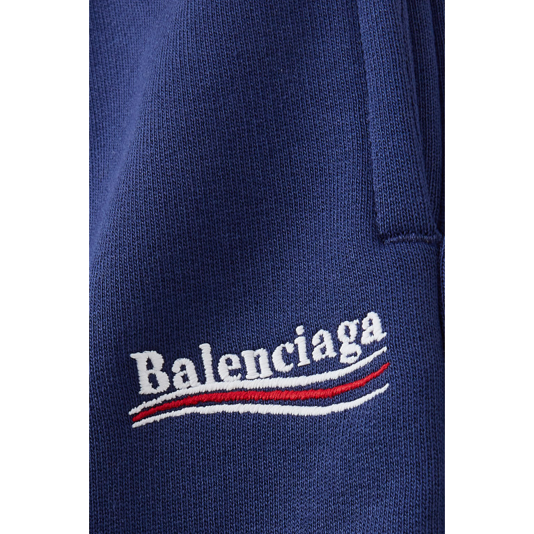 Balenciaga - Political Campaign Jogging Shorts in Cotton Jersey Blue