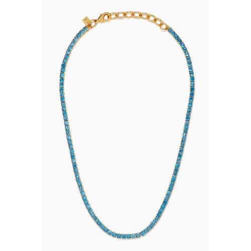 Crystal Haze - Serena Necklace in 18kt Gold Plating Blue