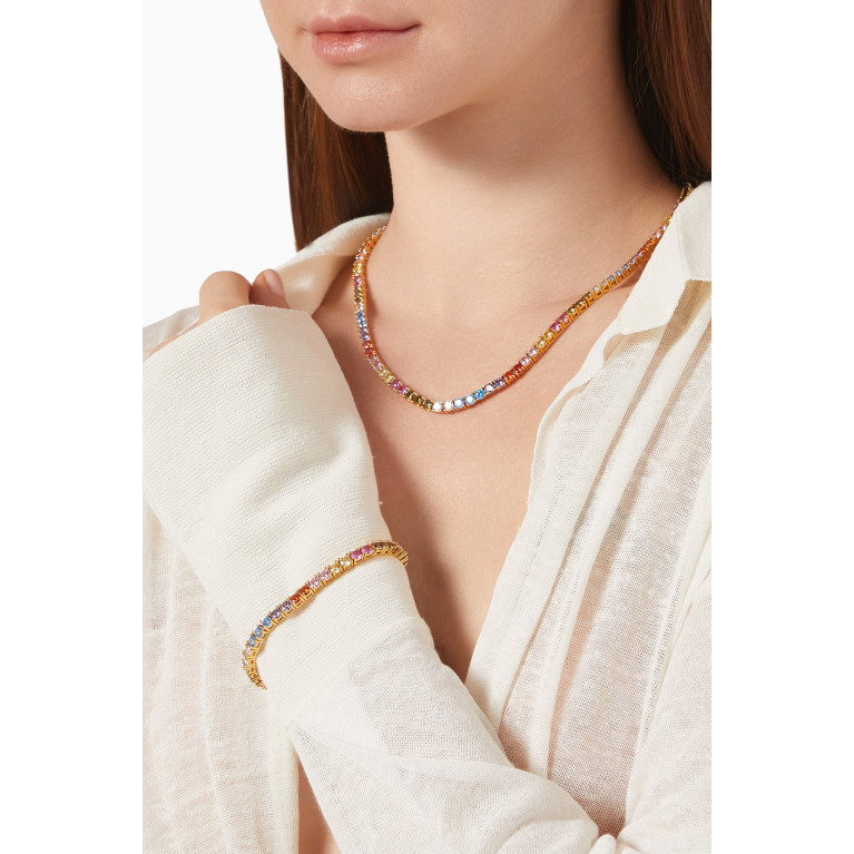 Crystal Haze - Serena Necklace in 18kt Gold Plating Multicolour
