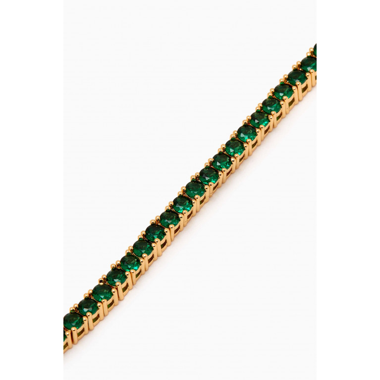 Crystal Haze - Serena Bracelet in 18kt Gold Plating Green