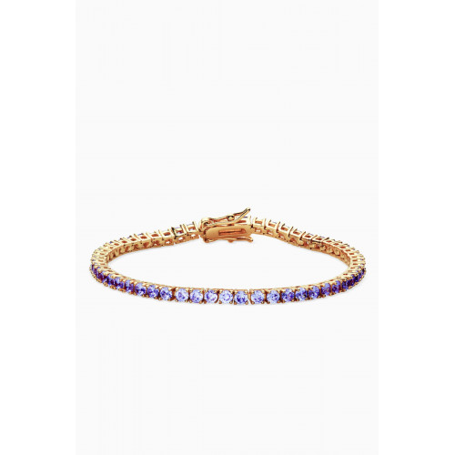 Crystal Haze - Serena Bracelet in 18kt Gold Plating Purple