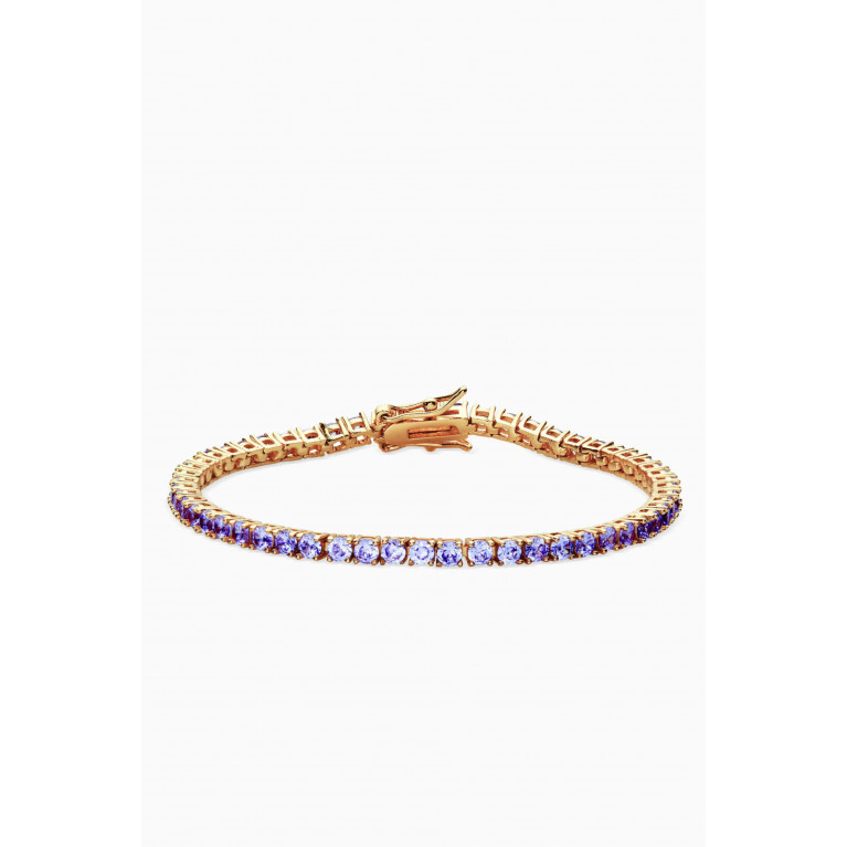 Crystal Haze - Serena Bracelet in 18kt Gold Plating Purple