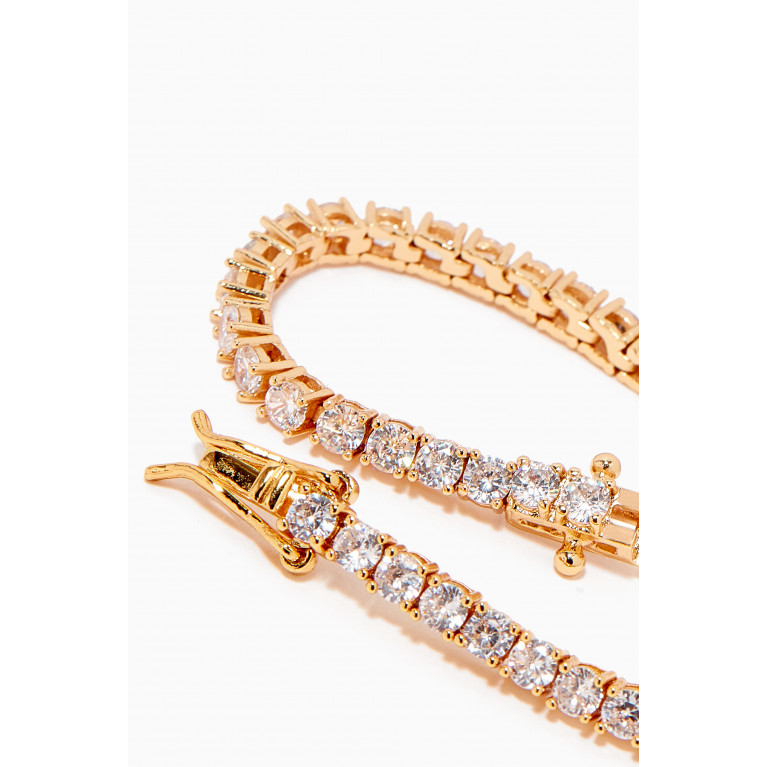 Crystal Haze - Serena Bracelet in 18kt Gold Plating White