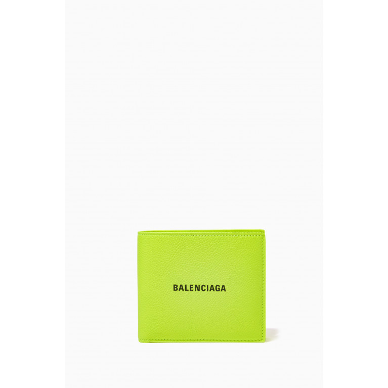 Balenciaga - Classic Logo Bi-fold Wallet in Grained Leather