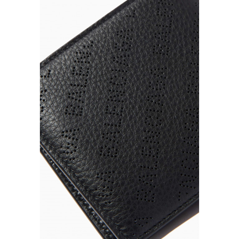 Balenciaga - Cash Square Folded Coin Wallet in Logo-perforated Grained Calfskin