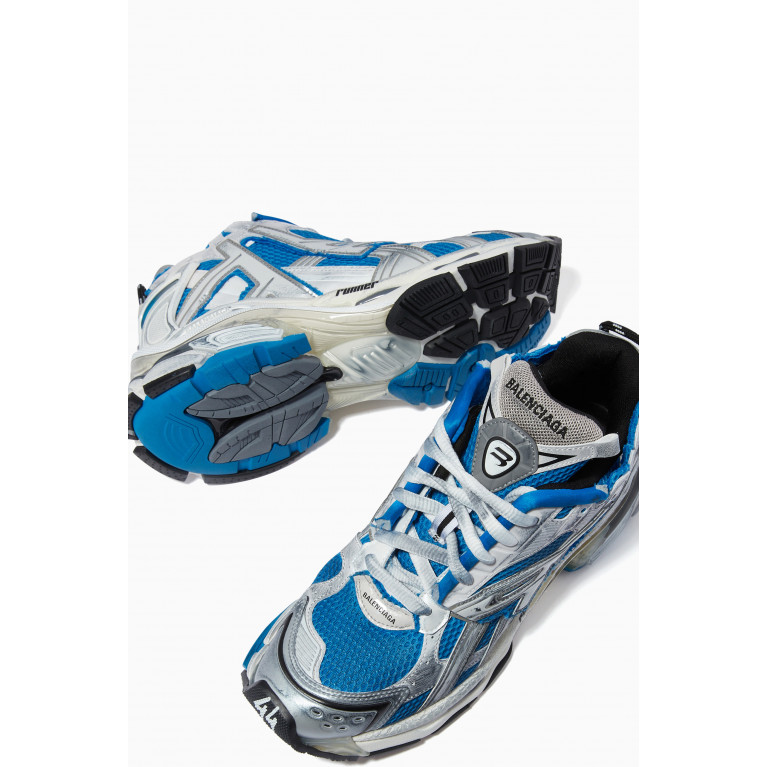 Balenciaga - Runner Sneakers in Mesh & Nylon Blue