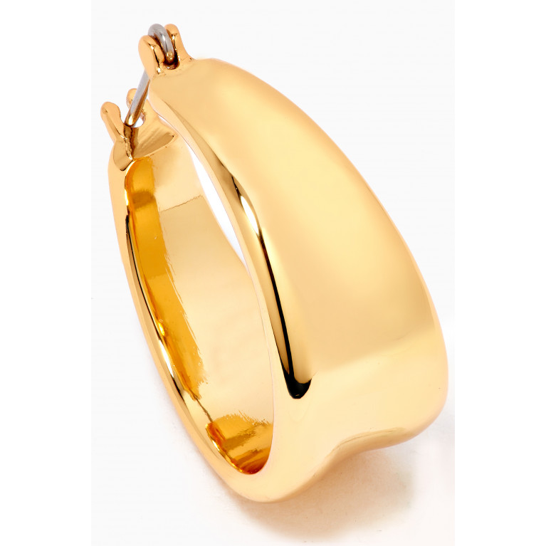 Luv Aj - Dionne Hoop Earrings in 18kt Gold-plated Brass