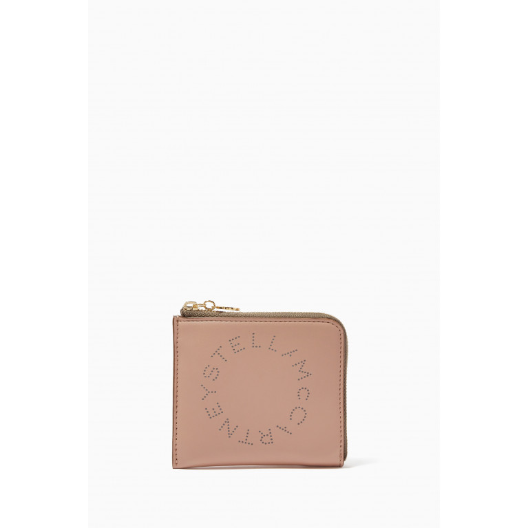 Stella McCartney - Stella Logo Cardholder Pouch in Eco Alter Nappa Pink