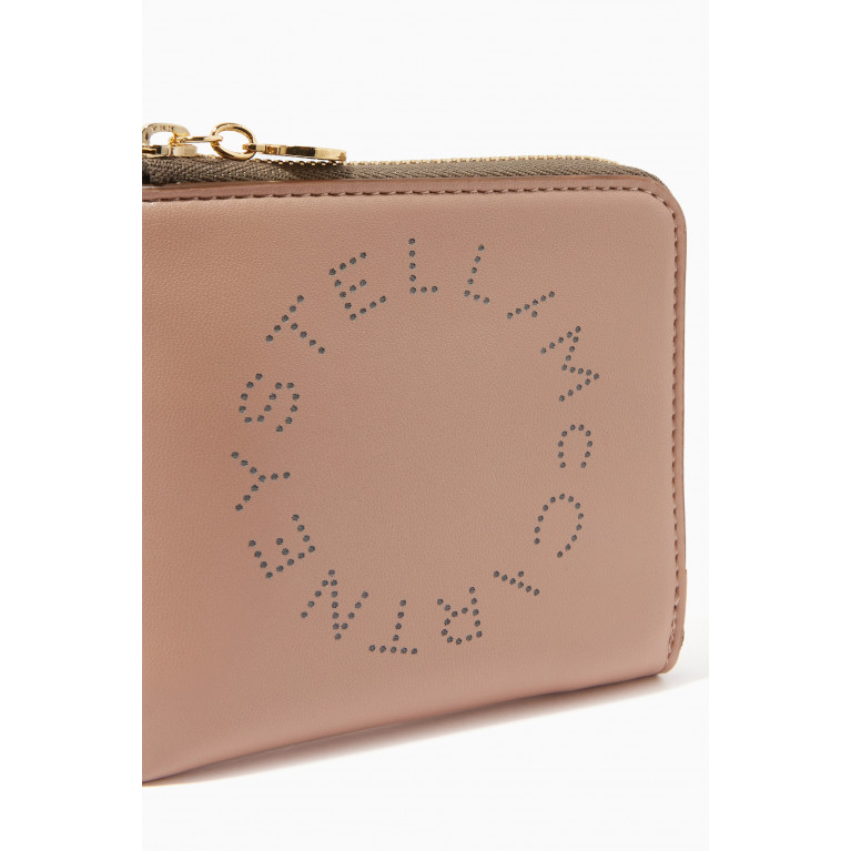 Stella McCartney - Stella Logo Cardholder Pouch in Eco Alter Nappa Pink
