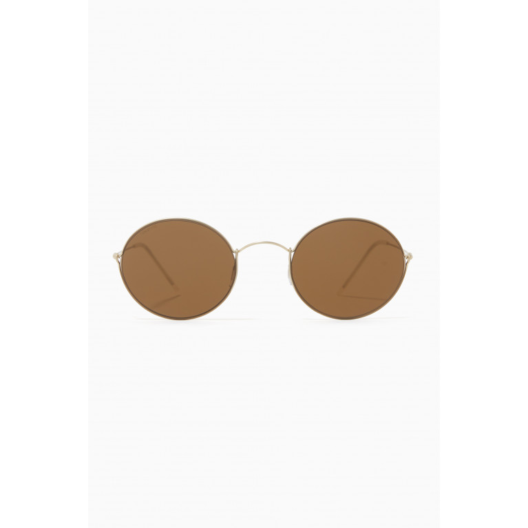 Giorgio Armani - Round Sunglasses in Titanium Brown