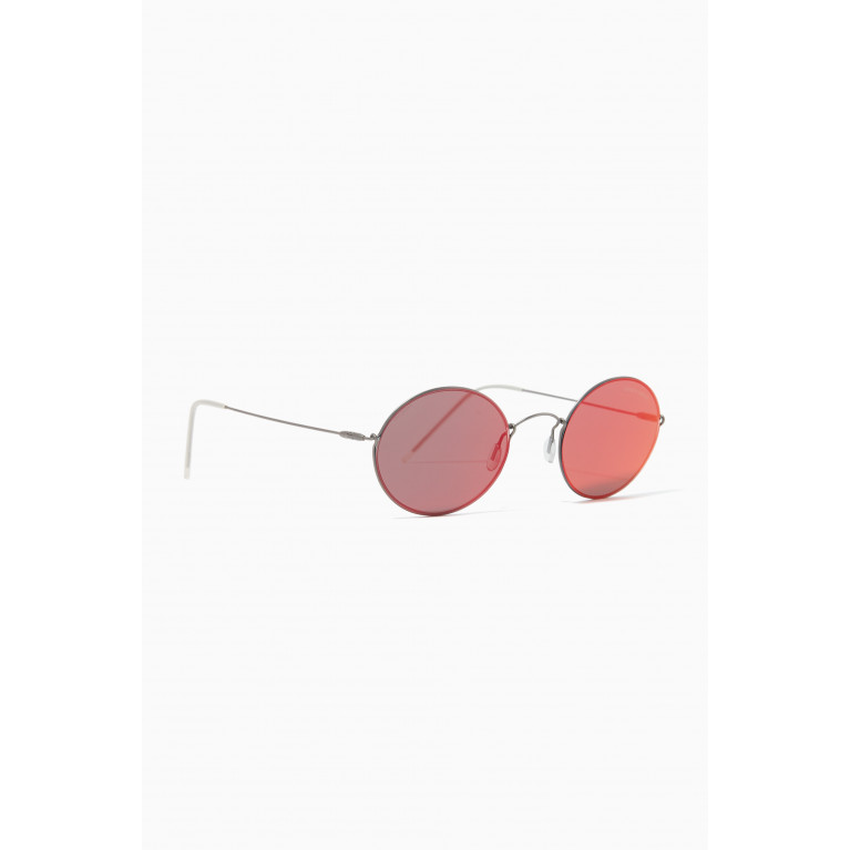 Giorgio Armani - Round Sunglasses in Titanium Multicolour