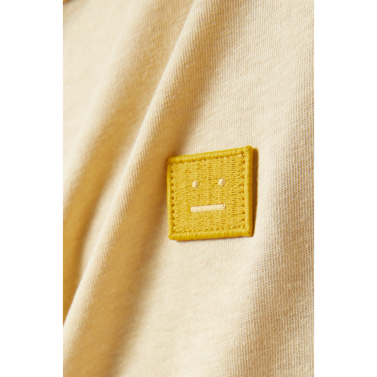 Acne Studios - Nash Face T-shirt in Organic Cotton Jersey Yellow