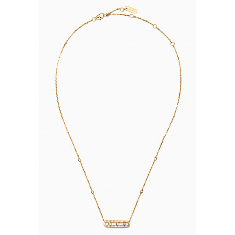 Messika - Baby Move Pavé Diamond Necklace in 18kt Yellow Gold Gold