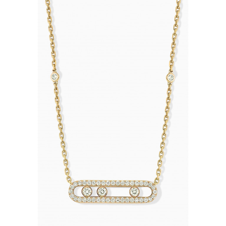 Messika - Baby Move Pavé Diamond Necklace in 18kt Yellow Gold Gold