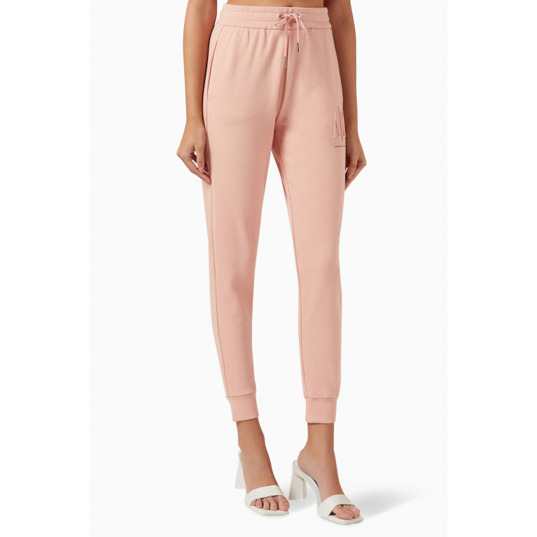 Armani Exchange - Embossed Icon AX Logo Sweatpants in Cotton Pink