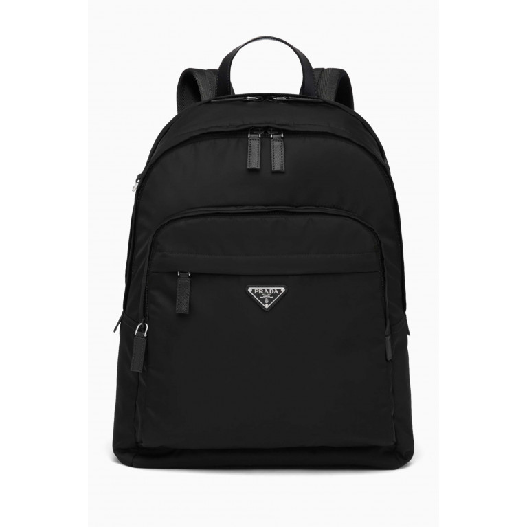 Prada - Triangle Logo Backpack in Re-Nylon