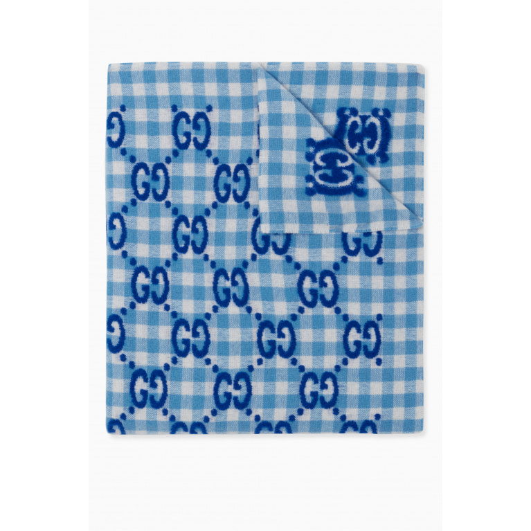 Gucci - GG Blanket in Check Wool Blue