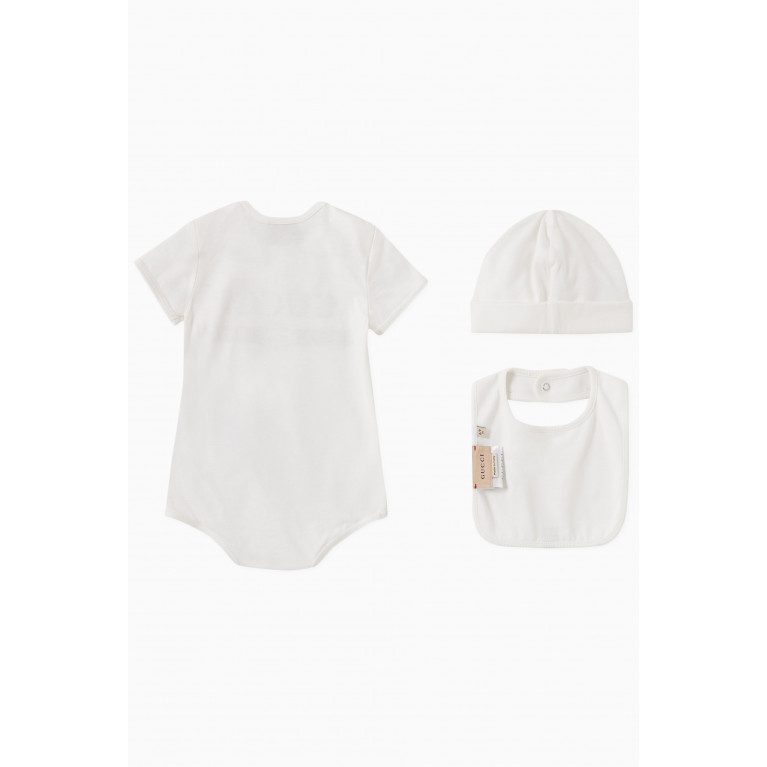 Gucci - Gucci Logo Baby Gift Set in Cotton Jersey