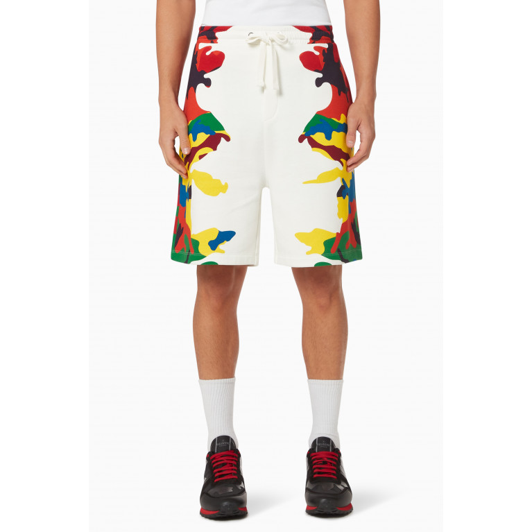 Valentino - CAMOU7 Print Bermuda Shorts in Cotton Jersey