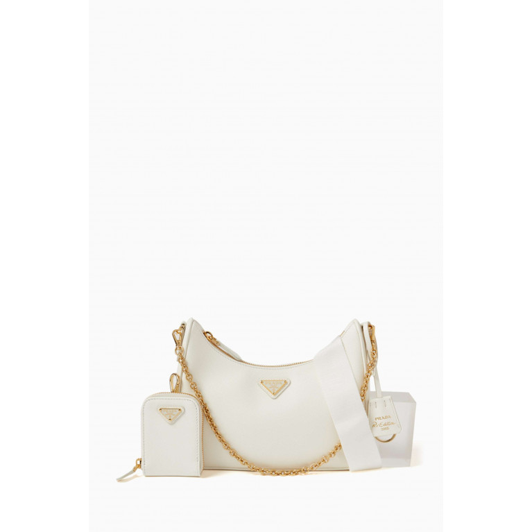 Prada - Re-Edition 2005 Shoulder Bag in Saffiano Leather White