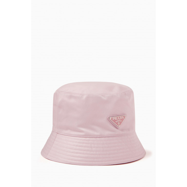 Prada - Triangle Logo Bucket Hat in Re-Nylon Pink