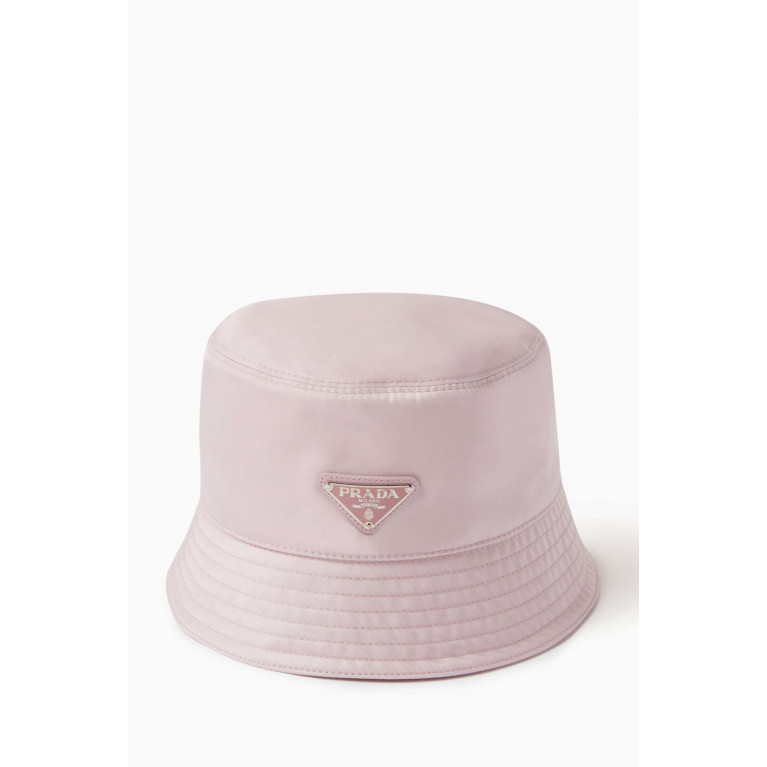 Prada - Triangle Logo Bucket Hat in Re-Nylon Pink