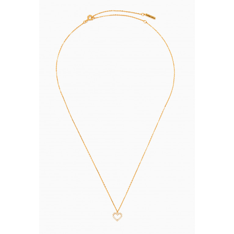 PDPAOLA - Essential Heart Necklace in 18kt Gold-plated Sterling Silver