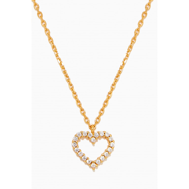 PDPAOLA - Essential Heart Necklace in 18kt Gold-plated Sterling Silver