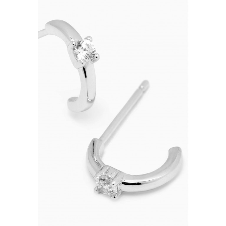 PDPAOLA - Essential Solitary Earrings in Sterling Silver Silver