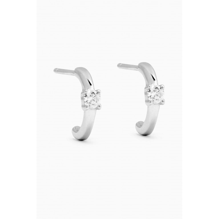 PDPAOLA - Essential Solitary Earrings in Sterling Silver Silver