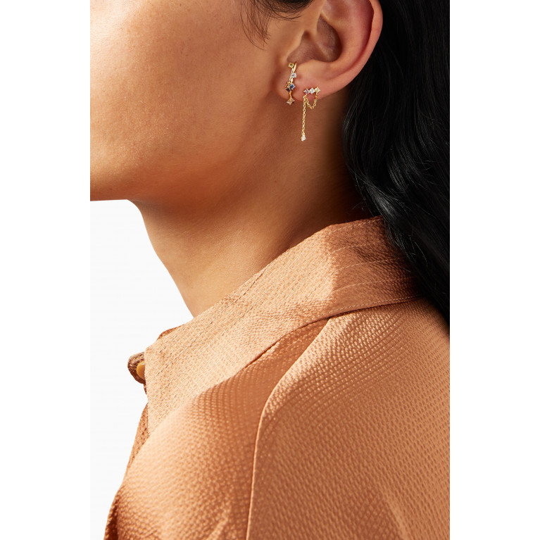 PDPAOLA - Five Zoe Earrings in 18kt Gold-plated Sterling Silver