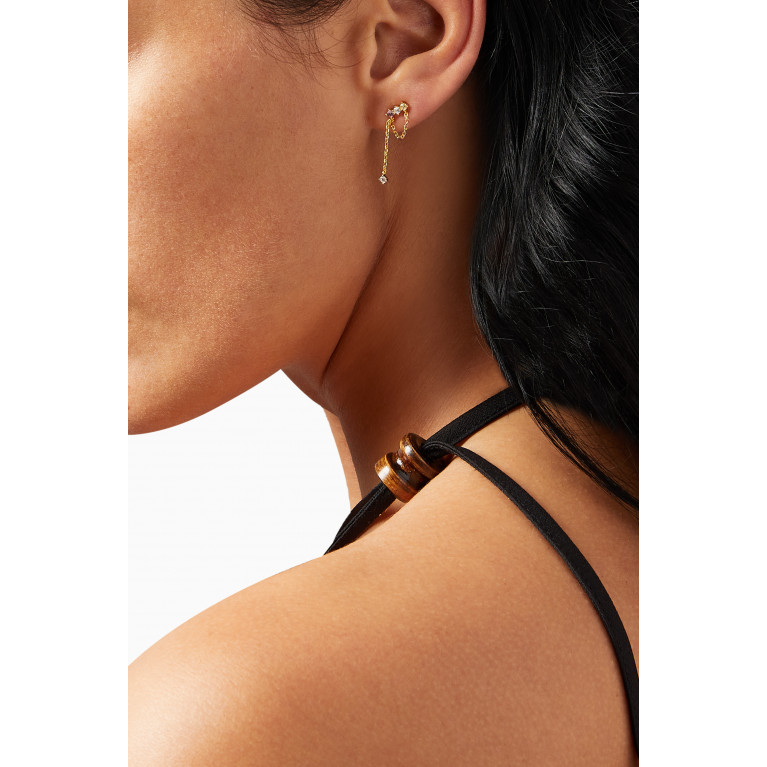 PDPAOLA - Five Mana Earrings in 18kt Gold-plated Sterling Silver