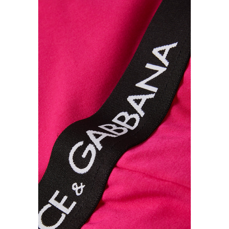 Dolce & Gabbana - DG Pop Leggings with Branded Elastic in Interlock Cotton
