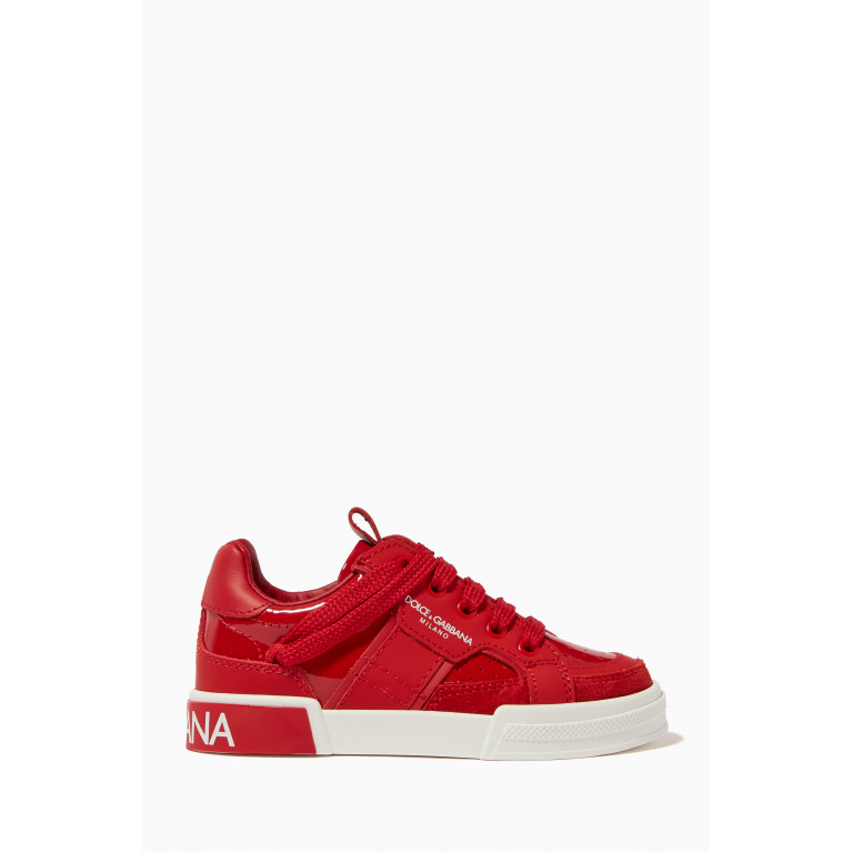 Dolce & Gabbana - Pop Low Lace Sneakers in Leather