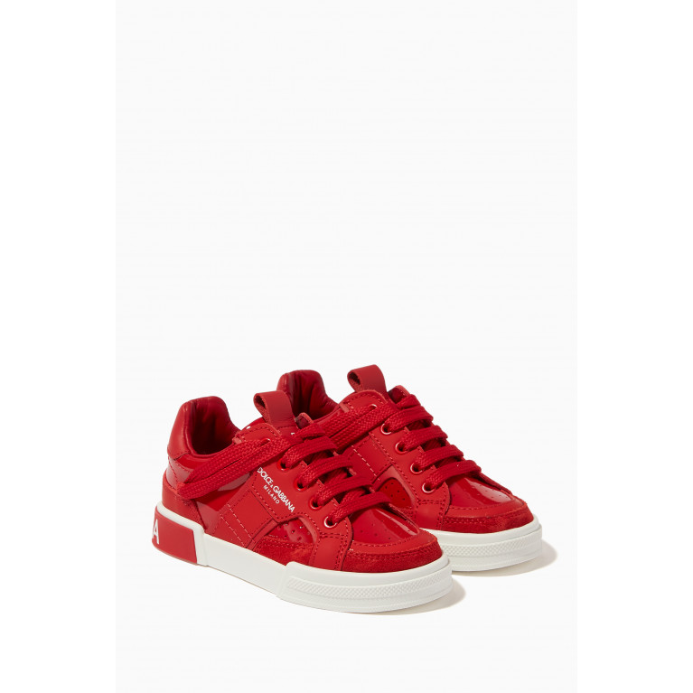 Dolce & Gabbana - Pop Low Lace Sneakers in Leather