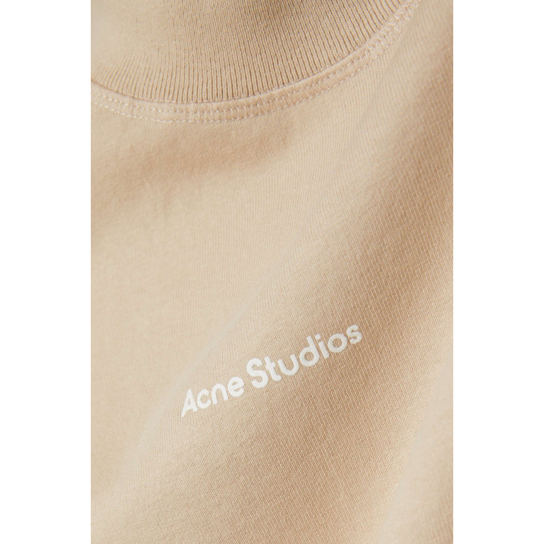 Acne Studios - Logo Crewneck T-shirt in Organic Cotton Jersey Neutral