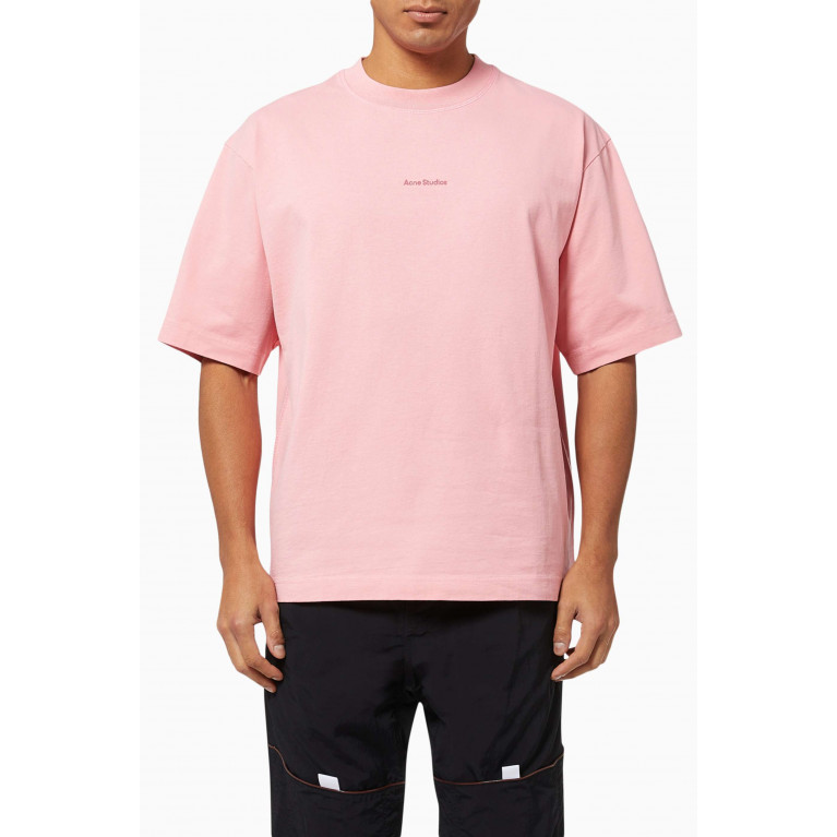 Acne Studios - Extorr Stamp T-shirt in Cotton Jersey Pink