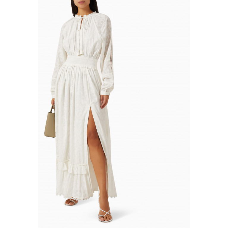 Hemant & Nandita - Mavi Maxi Dress in Cotton White