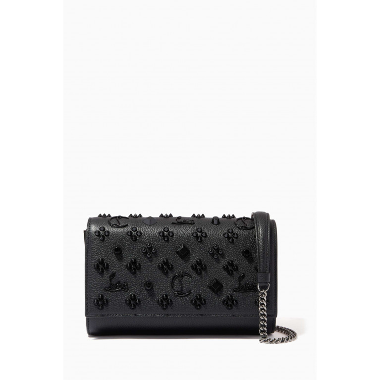 Christian Louboutin - Paloma Clutch in Textured Leather Black