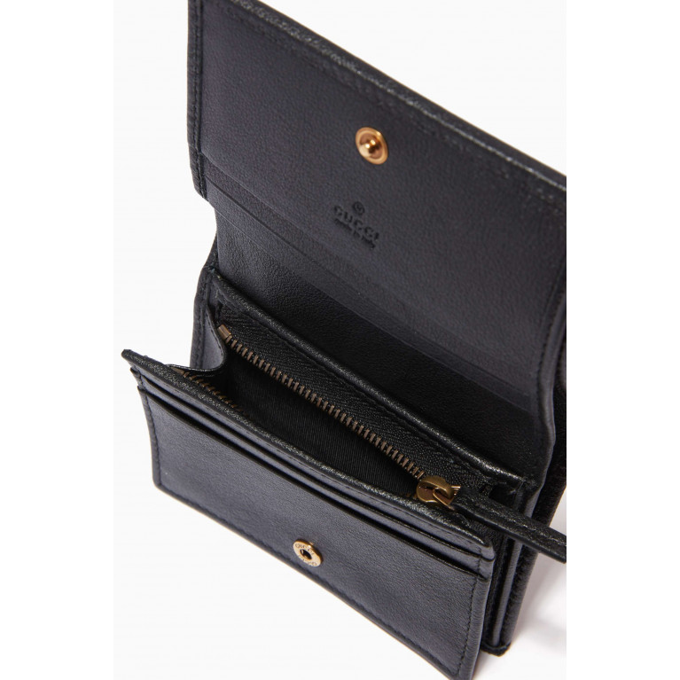 Gucci - Gucci Diana Card Case Wallet in Leather Black