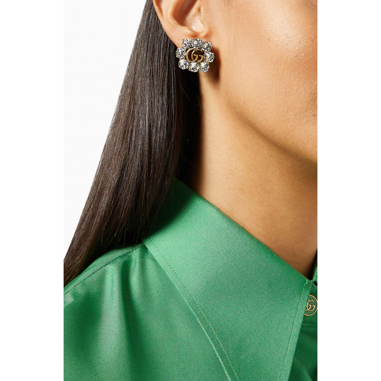 Gucci - Crystal Double G Earrings