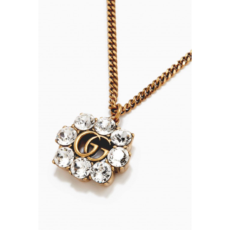 Gucci - Crystal Double G Necklace