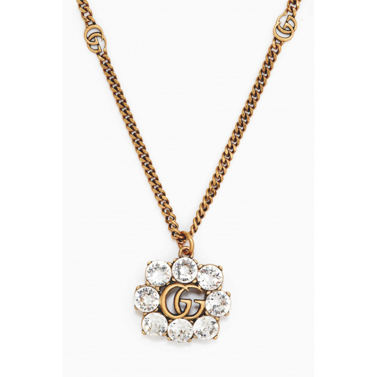 Gucci - Crystal Double G Necklace