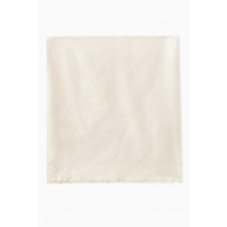 Coach - Stole in Horse & Carriage Jacquard White