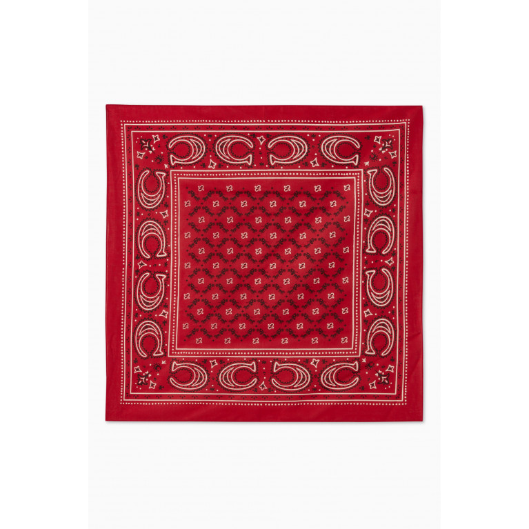 Coach - Heritage Print Bandana in Cotton Red