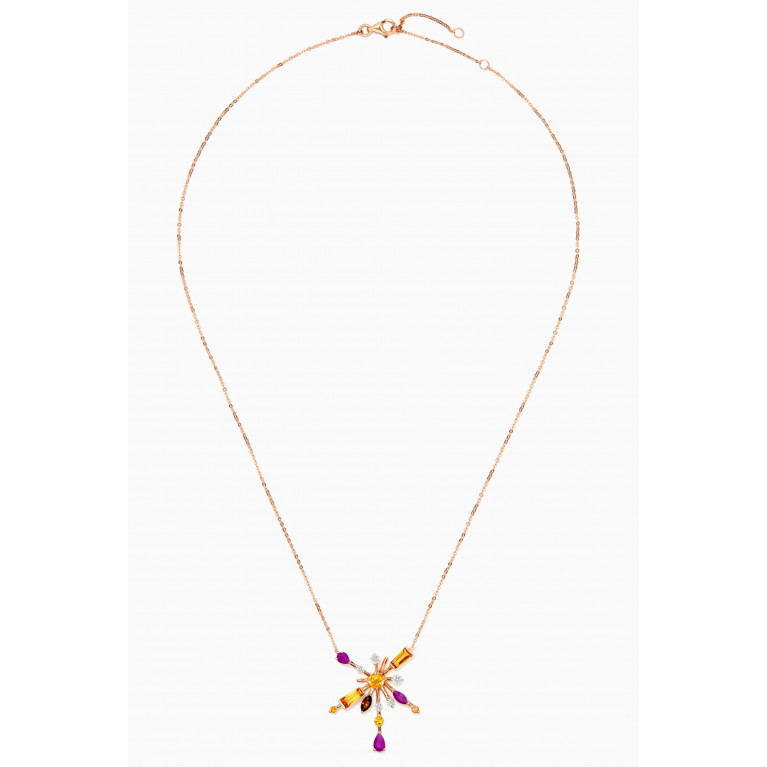 Damas - Fireworks Fountain Precious Necklace in 18kt Rose Gold